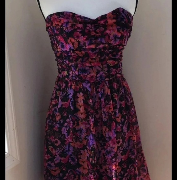 Charlotte Russe strapless floral dress M 6/7 - Picture 2 of 10